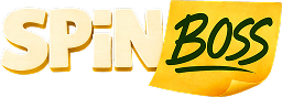 Logotyp SpinBoss Casino, pierwszy od lewej